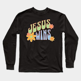 Jesus Wins Christian Long Sleeve T-Shirt